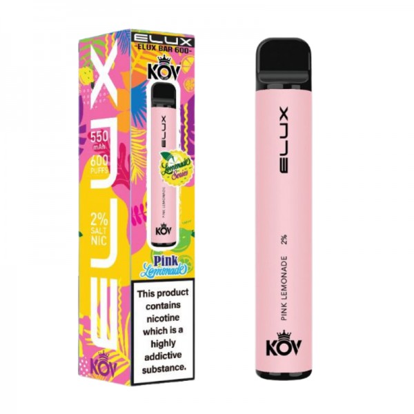 Pink Lemonade By Elux Bar Disposable Vape