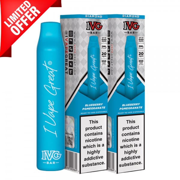 Blueberry Pomegranate By IVG Diamond Disposable Bar