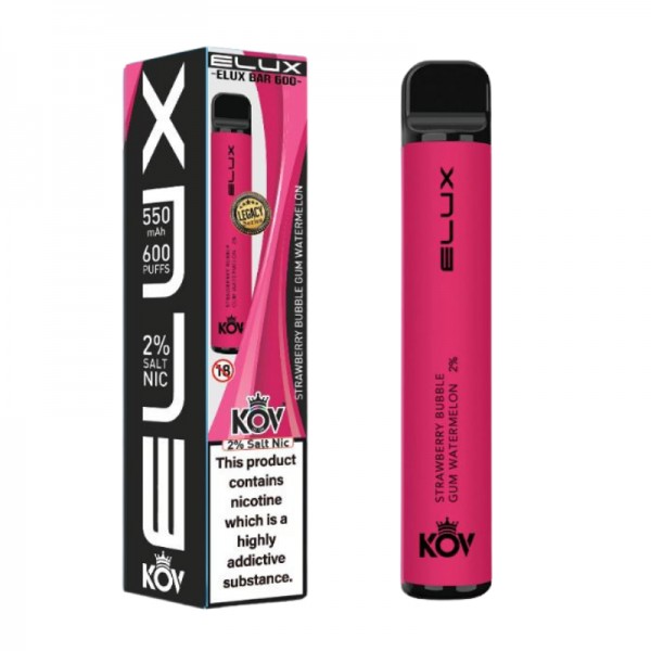 Strawberry Watermelon Bubblegum By Elux Bar Disposable Vape