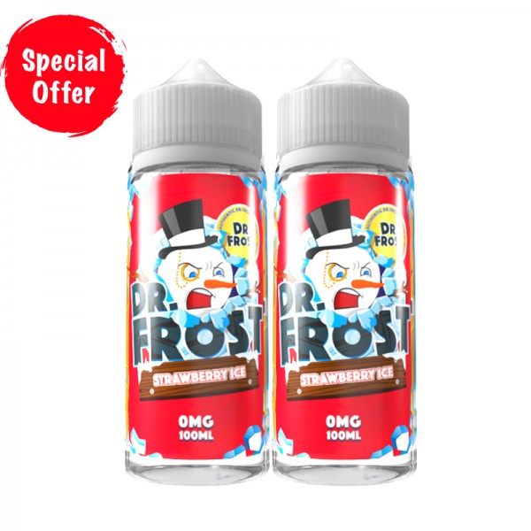 Strawberry Ice Flavour Dr Frost 100ML Shortfill E Liquid