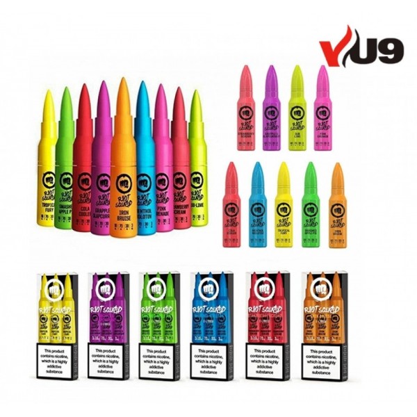 Riot Squad Shortfill  2x50ml E-Liquid (0mg) 1 Free Nic shot