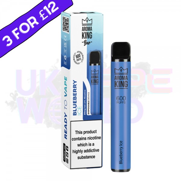 Blueberry Ice By Aroma King 600 Puffs Disposable