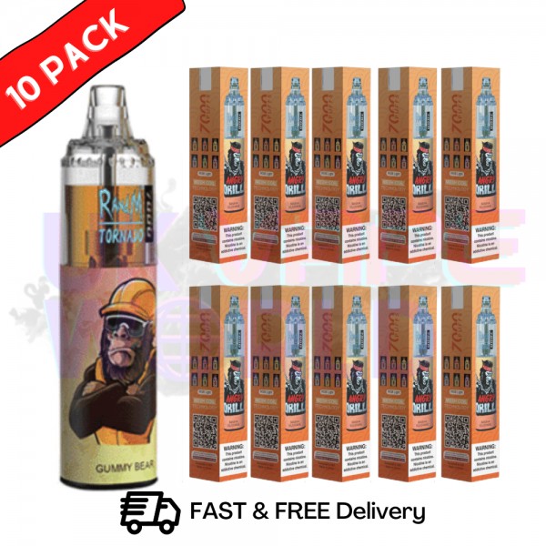 Blueberry Bubblegum - Tornado 7000 Puff Bar R and M Pack Of 10 Vape Pen