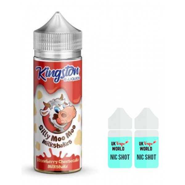 Kingston Silly Moo Moo Milkshakes Strawberry Cheesecake 100ml Shortfill