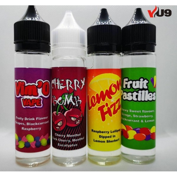VU9 Vape Cherry Bomb & Lemon Fizz E-juice 2 x 50ml