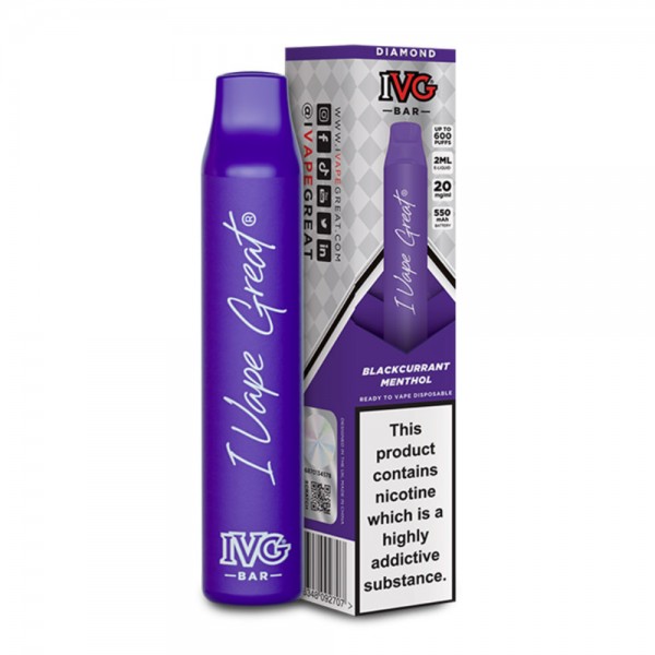 Blackcurrant Menthol By IVG Diamond Disposable Bar