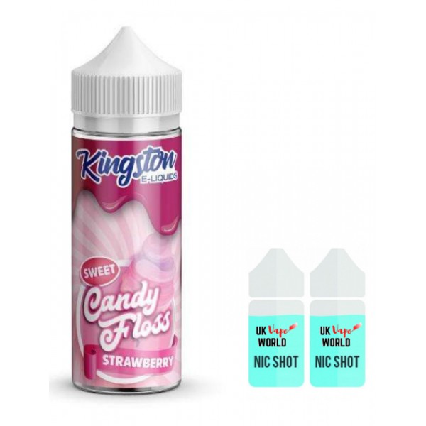 Kingston Sweet Candy Floss Strawberry 100ml Shortfill