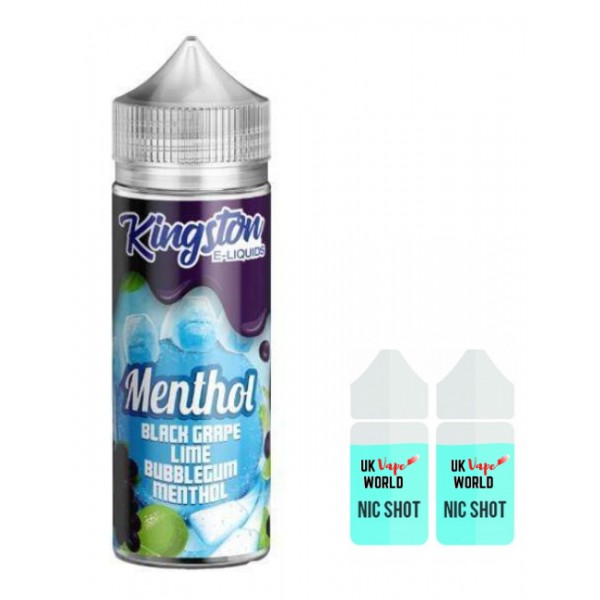 Kingston Menthol Black Grape Lime Bubblegum 100ml Shortfill