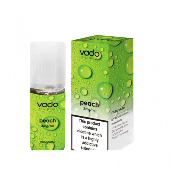 Vado E-Liquid Peach Flavour 100ML (10 X 10ML = 100ML) 50/50 VG PG