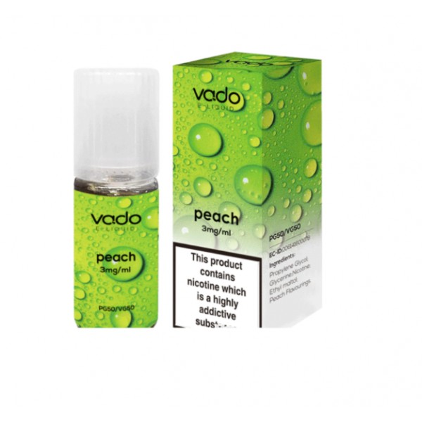 Vado E-Liquid Peach Flavour 100ML (10 X 10ML = 100ML) 50/50 VG PG