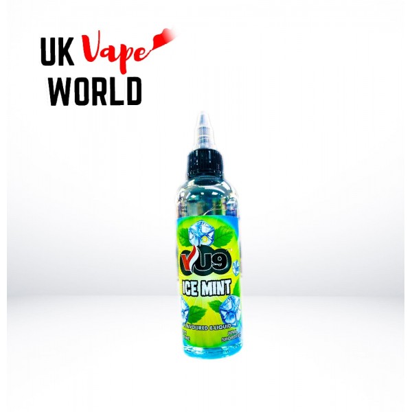 Vu9 Icemint 80ml Shortfill 50/50 vg/pg E-Lquid With Free Nic Shots