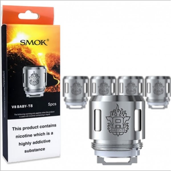 SMOK V8 Baby T8 0.15ohm Coils pack of 5