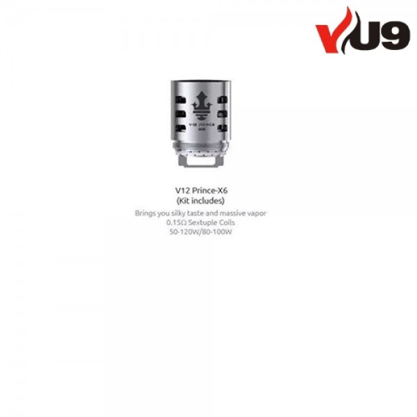 Smok TFV12 Prince-X6 Sub Ohm Coils Pack of 3