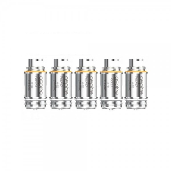 Aspire PockeX 0.6ohm Coils x 5 £9.99