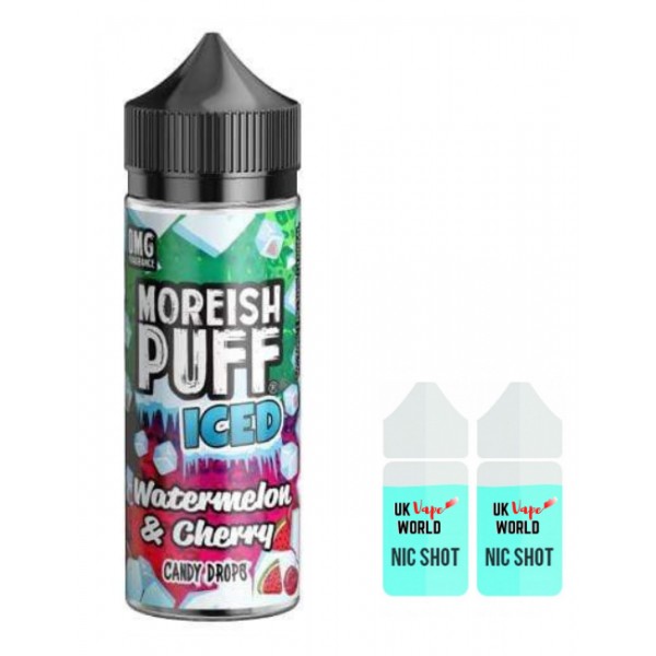 Moreish Puff Iced Watermelon & Cherry 100ml Shortfill