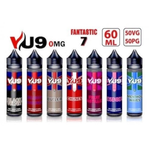 VU9 Fantastic 7 Range TPD 50/50 E-LIQUID +1 FREE NIC-SHOT