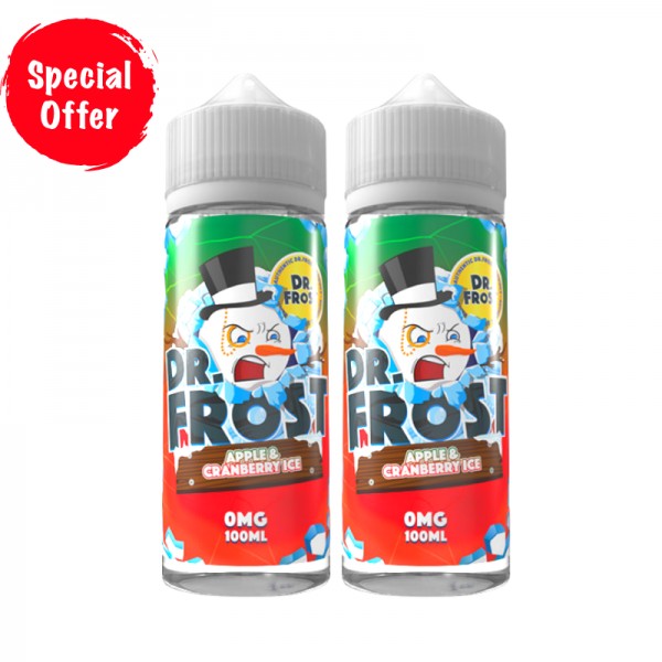 Apple Cranberry Ice Flavour Dr Frost 100ML Shortfill E Liquid