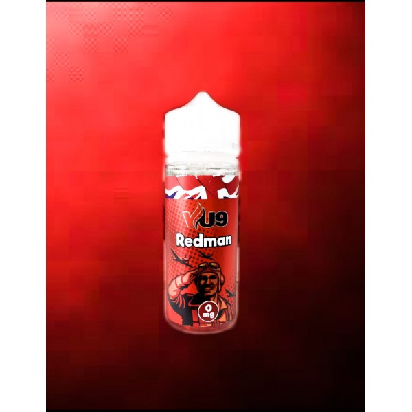 VU9 Redman 100ml Shortfil E-Liquid 70/30 VG/PG + two nicshots