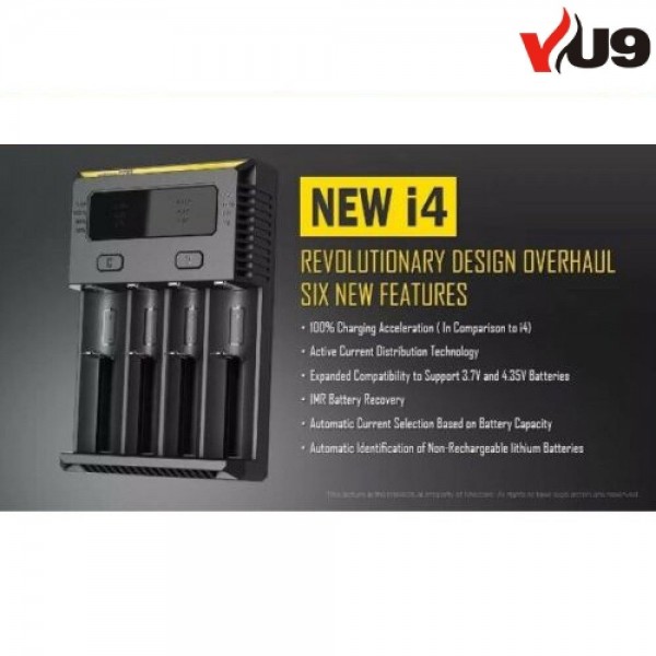 NITECORE I4 INTELLICHARGER 18650 26650 IMR UNIVERSAL BATTERY CHARGER SMOK