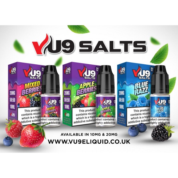 Vu9 Pod Salts 10ml 20mg Pack of 3